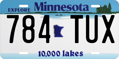 MN license plate 784TUX