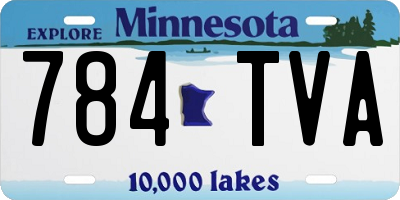 MN license plate 784TVA