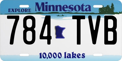 MN license plate 784TVB