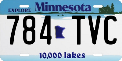 MN license plate 784TVC