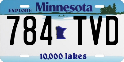 MN license plate 784TVD