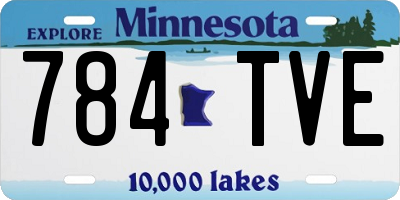 MN license plate 784TVE
