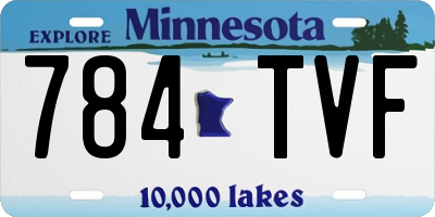 MN license plate 784TVF