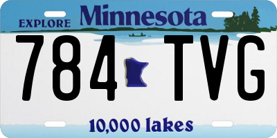 MN license plate 784TVG