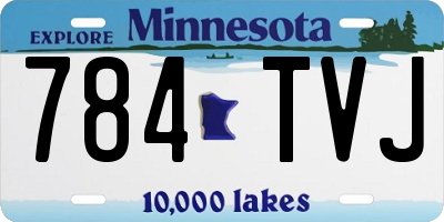 MN license plate 784TVJ