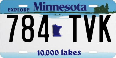 MN license plate 784TVK