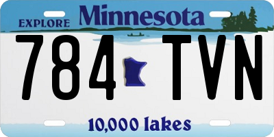 MN license plate 784TVN