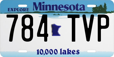 MN license plate 784TVP