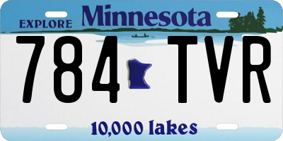 MN license plate 784TVR