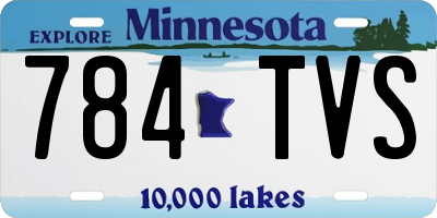 MN license plate 784TVS