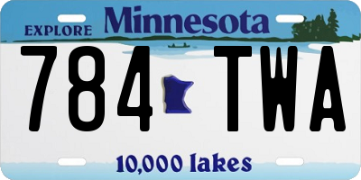 MN license plate 784TWA