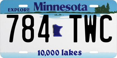 MN license plate 784TWC