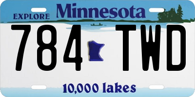 MN license plate 784TWD