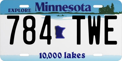 MN license plate 784TWE