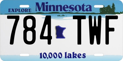 MN license plate 784TWF