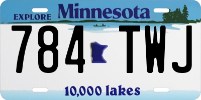 MN license plate 784TWJ