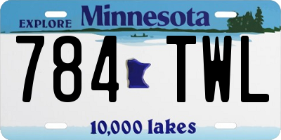 MN license plate 784TWL