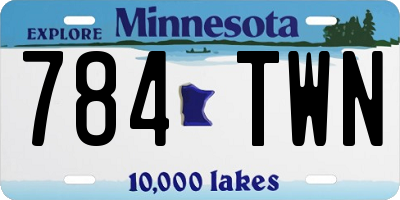 MN license plate 784TWN