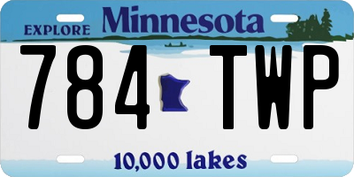 MN license plate 784TWP