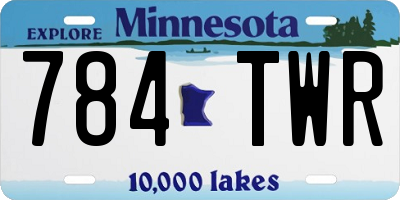 MN license plate 784TWR