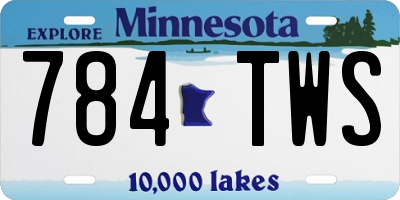 MN license plate 784TWS