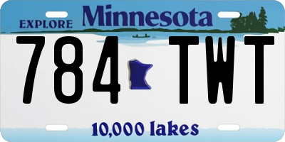 MN license plate 784TWT