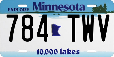 MN license plate 784TWV