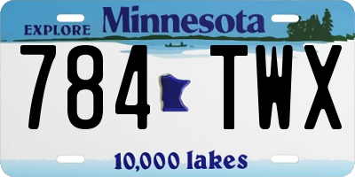 MN license plate 784TWX