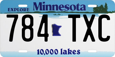 MN license plate 784TXC