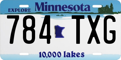 MN license plate 784TXG