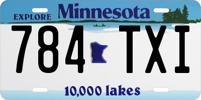 MN license plate 784TXI