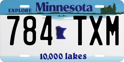 MN license plate 784TXM