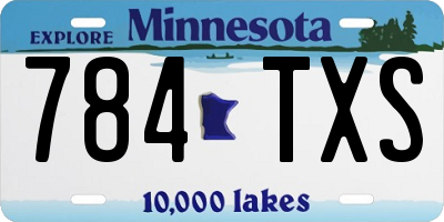 MN license plate 784TXS