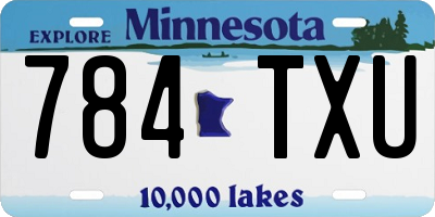 MN license plate 784TXU