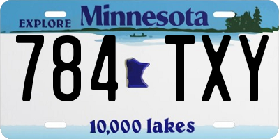 MN license plate 784TXY