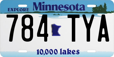 MN license plate 784TYA
