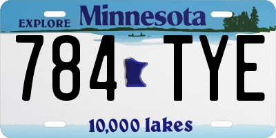 MN license plate 784TYE