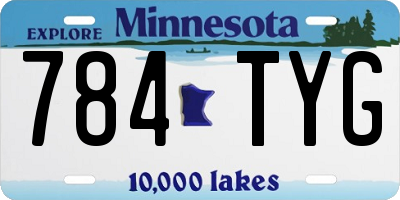 MN license plate 784TYG