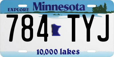 MN license plate 784TYJ