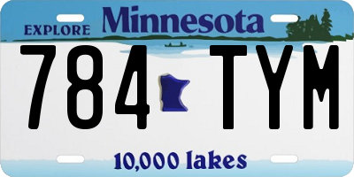 MN license plate 784TYM