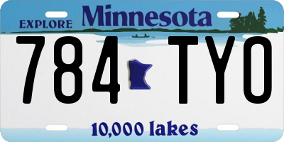MN license plate 784TYO