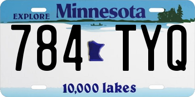 MN license plate 784TYQ