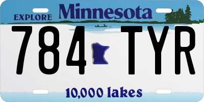 MN license plate 784TYR