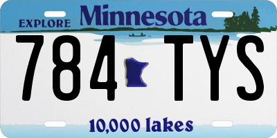 MN license plate 784TYS
