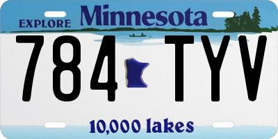 MN license plate 784TYV