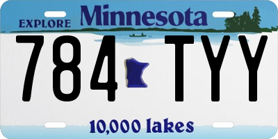 MN license plate 784TYY