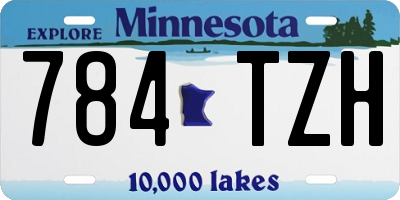 MN license plate 784TZH