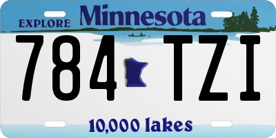 MN license plate 784TZI