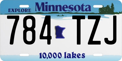 MN license plate 784TZJ