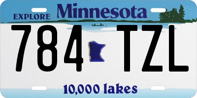 MN license plate 784TZL